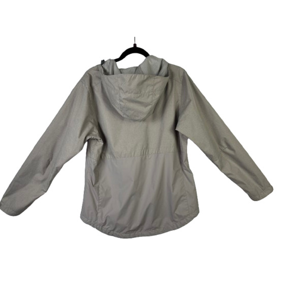 Columbia Womens Large Abbotsville Windbreaker Lightweight Hooded Jacket Gray - Picture 5 of 16